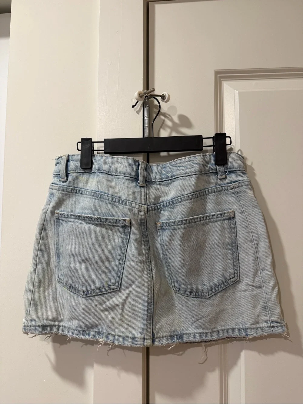 Zara Washed Denim Mini Skirt - Light Blue